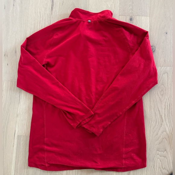 Men’s Nike Dri-Fit 1/4 Zip Red Long Sleeve Shirt - Size Large - Picture 2 of 3